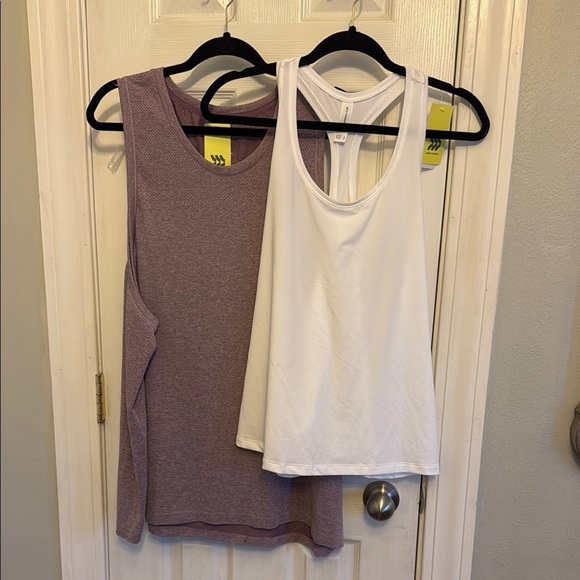 All in Motion Purple and White Sleeveless Tank Tops #45 - Picture 1 of 7